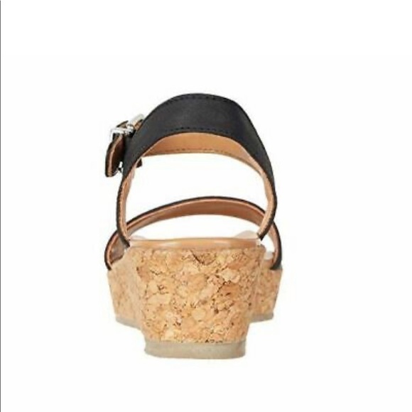 UGG Kids Black Sandals with Cork Wedge - Picture 5 of 12